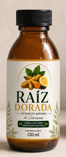 Raíz Dorada - Extracto natural de cúrcuma 250 ml artesanal